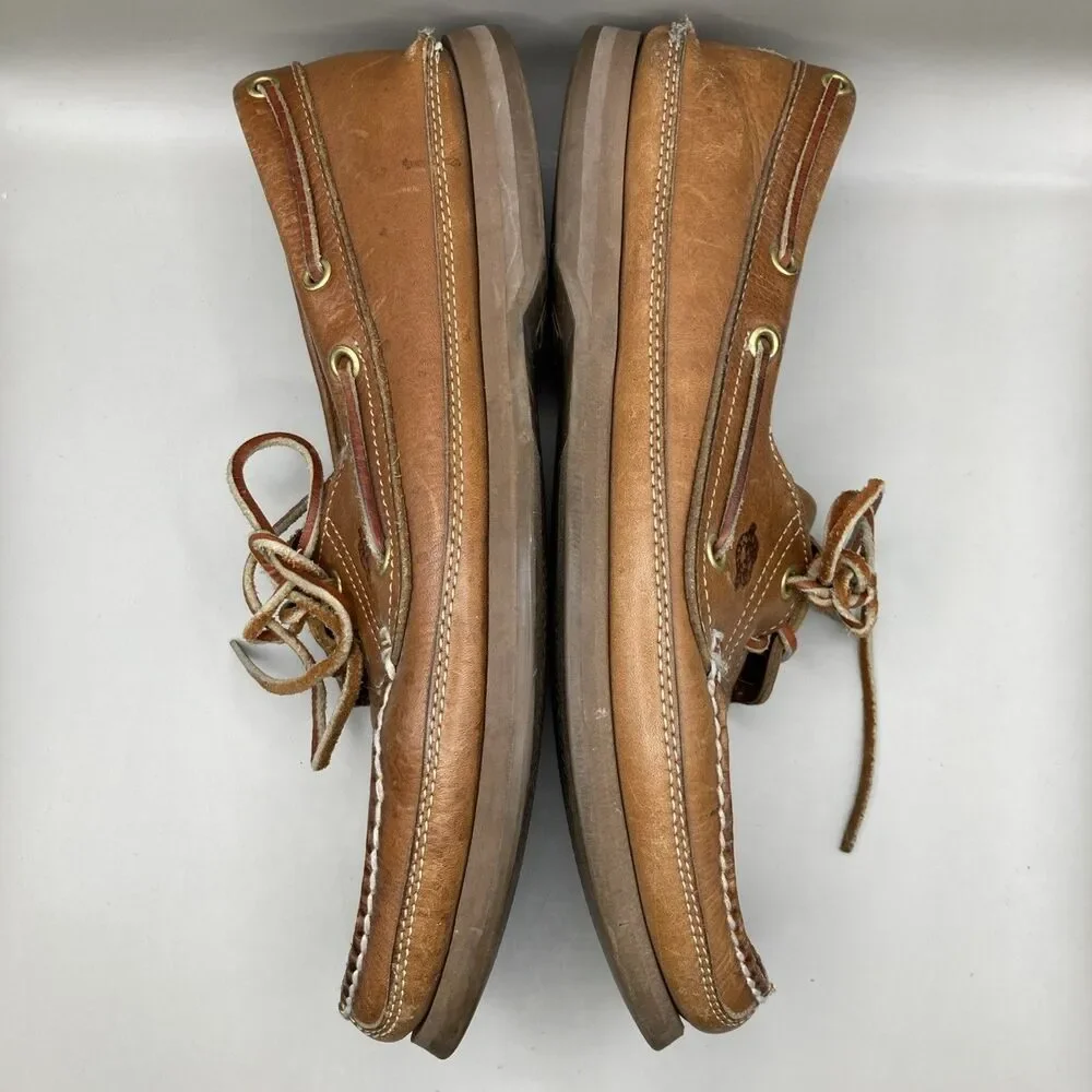 DEXTER Men's Brown Leather Boat Shoes Lace Up Casual Size 11 M 904648